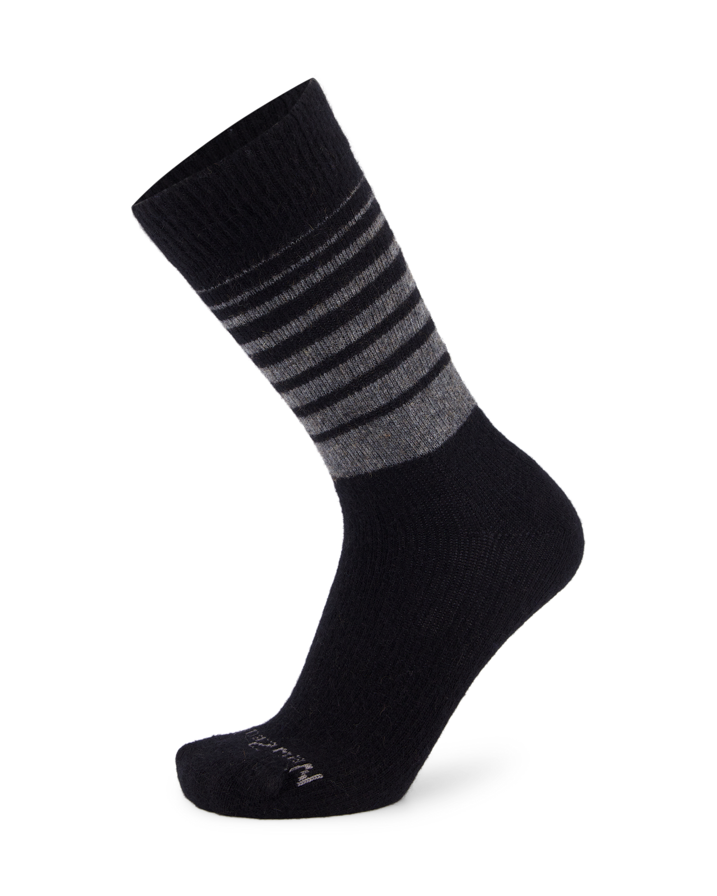 Possum Fine-Knit Stripe Crew Socks