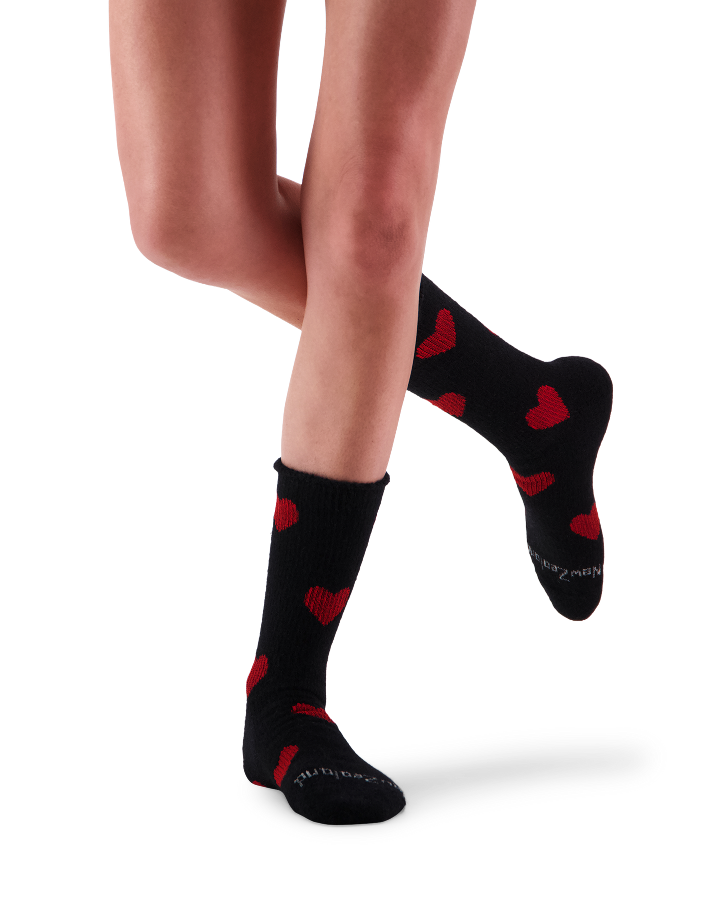 Possum Hearts Crew Socks