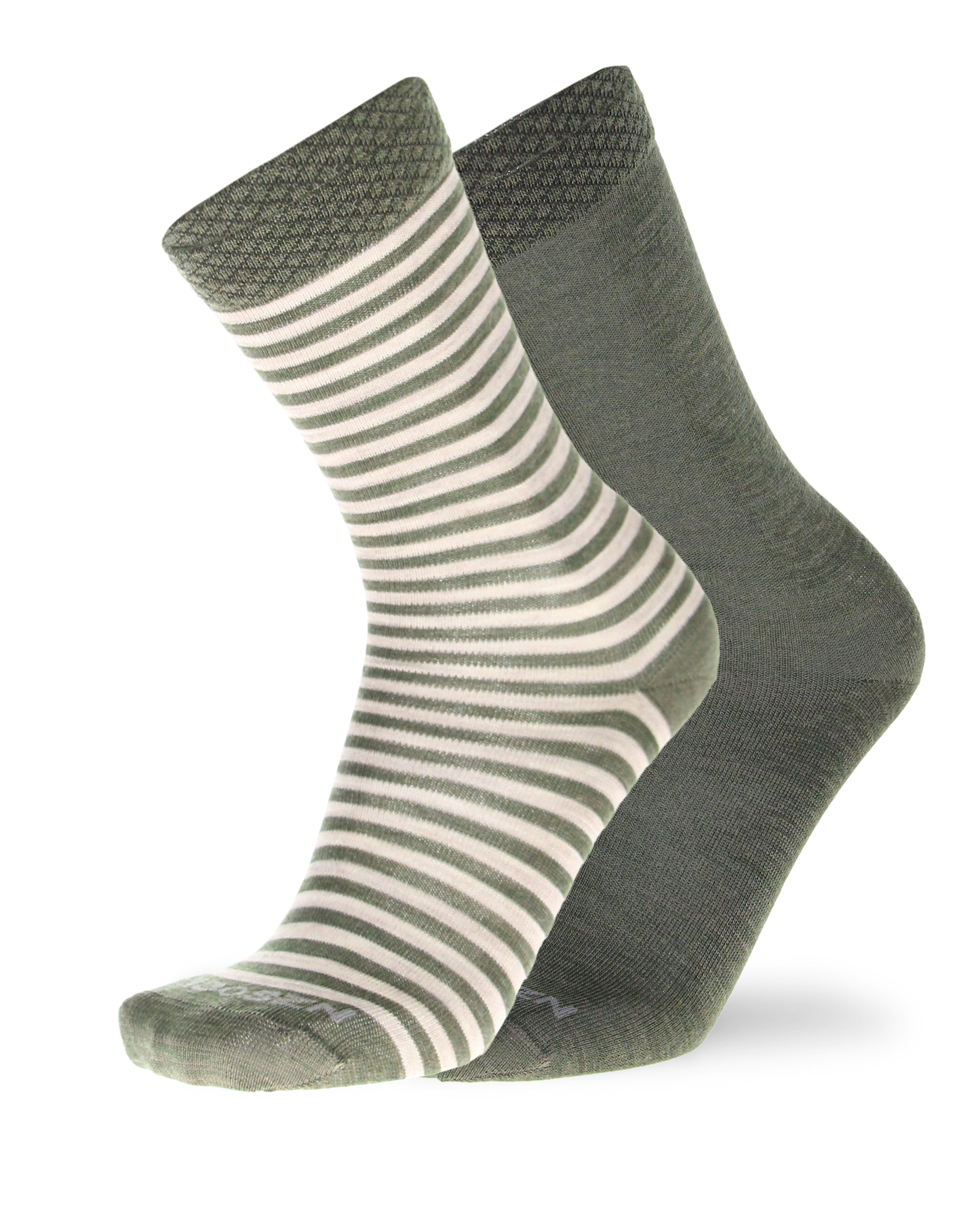 Merino Stripe & Plain 2-Pack Socks