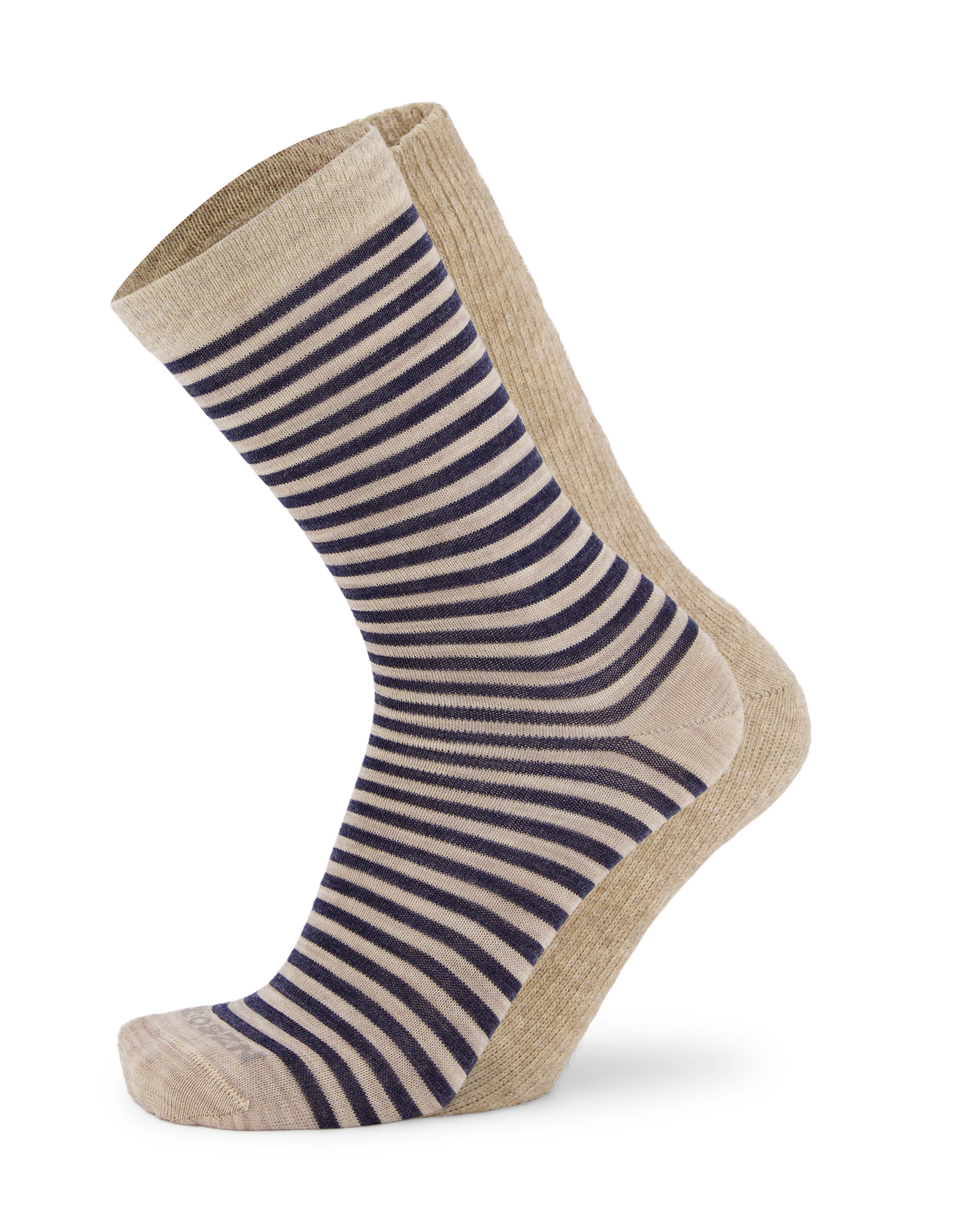 Merino Stripe & Plain 2-Pack Socks