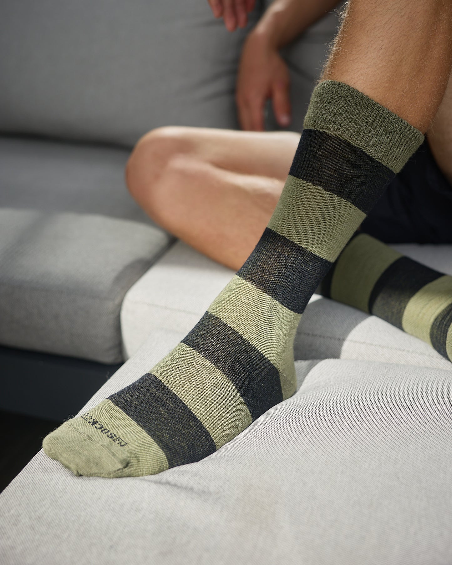 Merino Wide Stripe Dress Socks