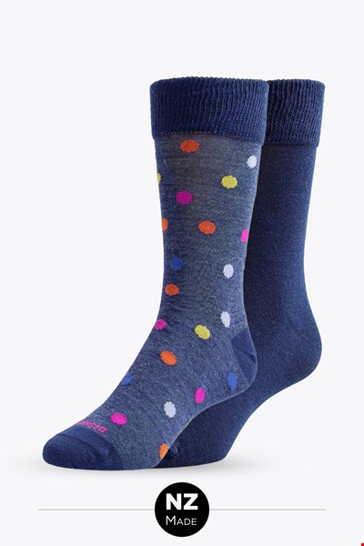 Mens Merino Polka Spot 2 Pack
