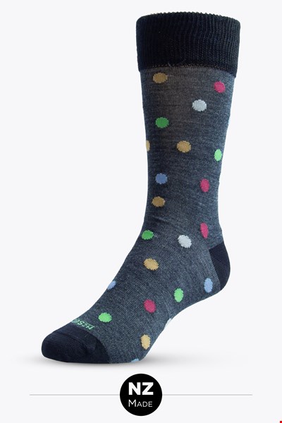 Mens Merino Polka Spot