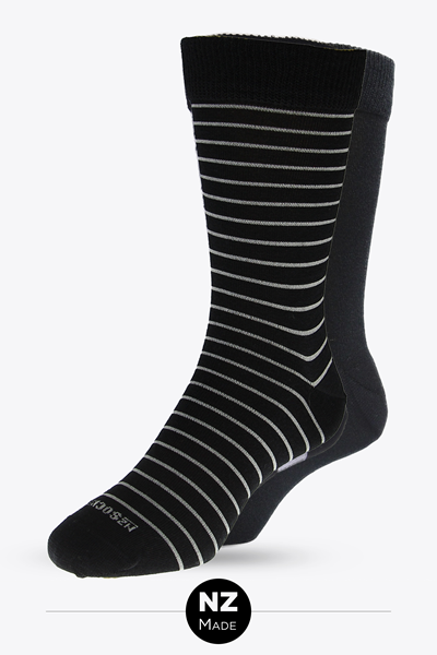 Merino Stripe & Plain 2 Pack