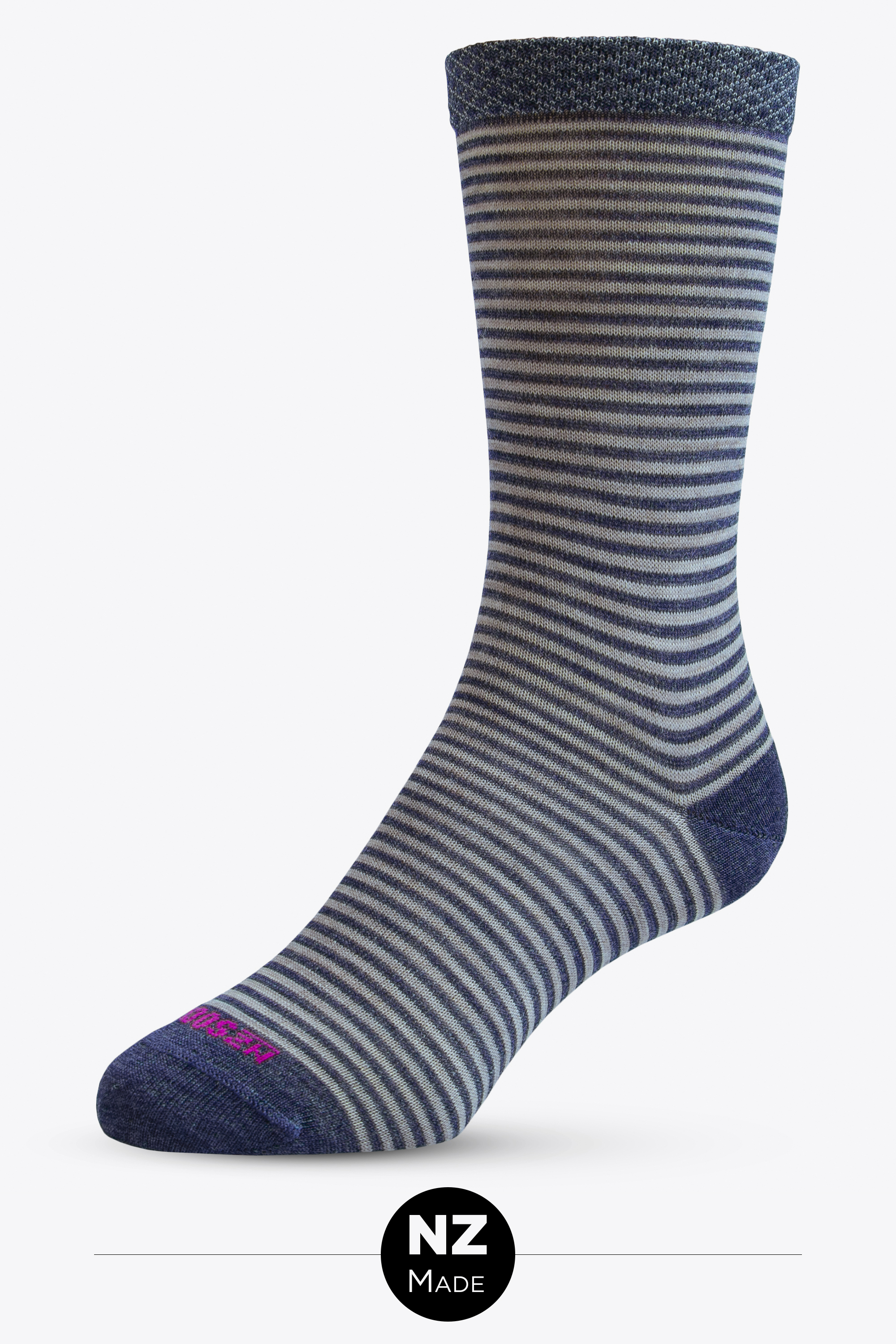 Merino Stripe/ Plain 2 Pack - thundercloud
