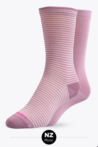Women's Merino Stripe/Plain 2 Pack