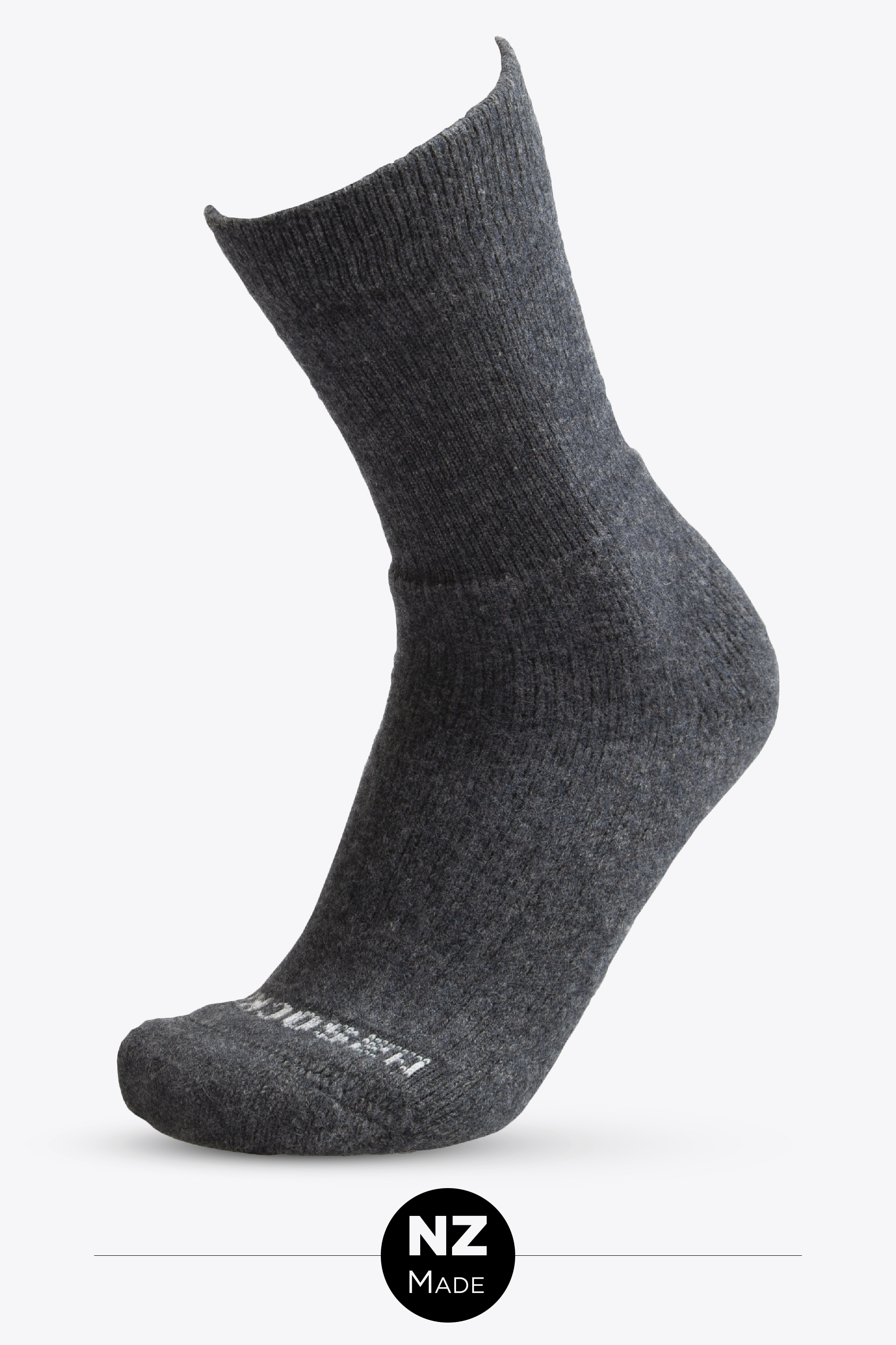 Merino / Possum Cushion Crew - charcoal