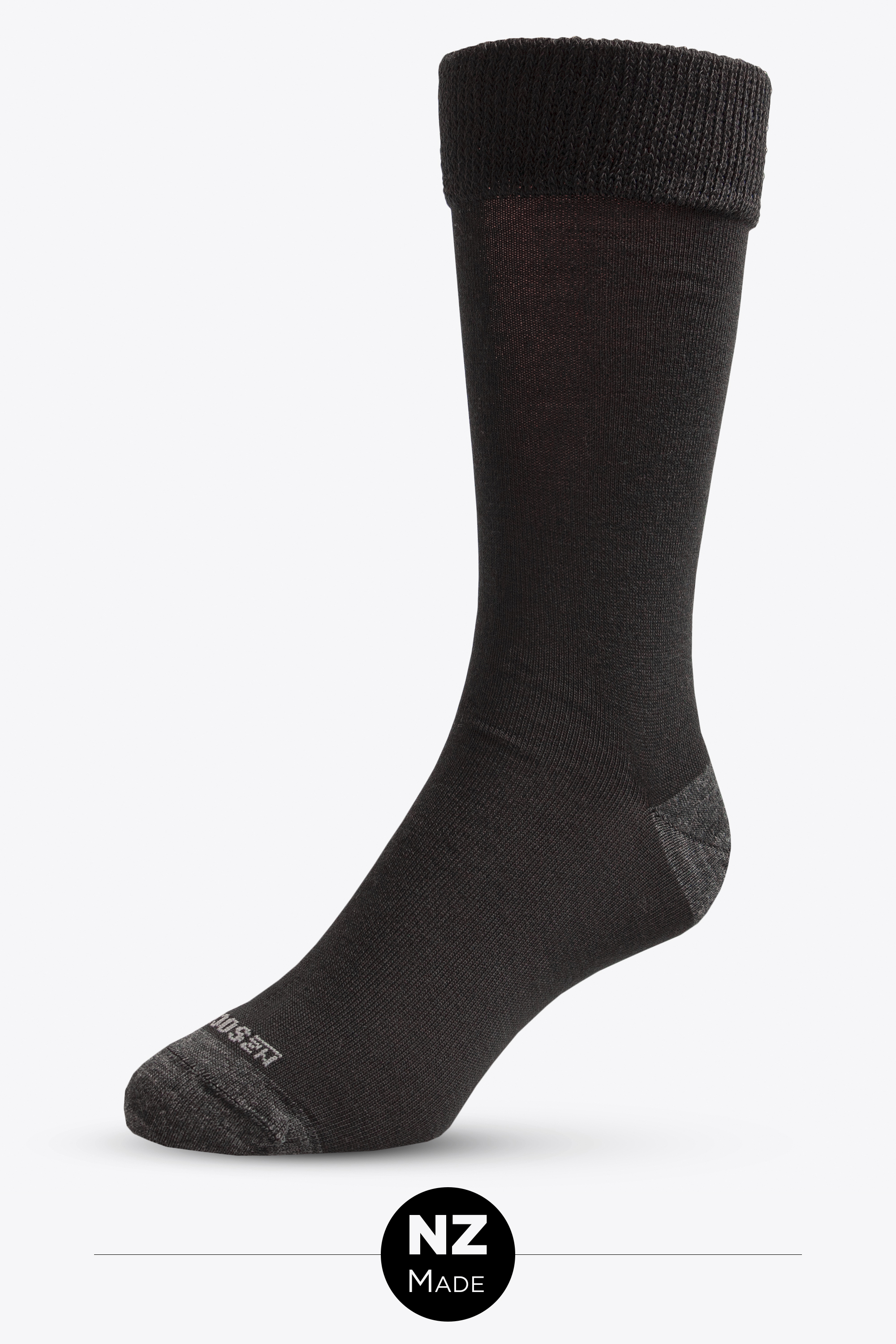 Merino Comfort Top Contrast H & T - black/anthrazit