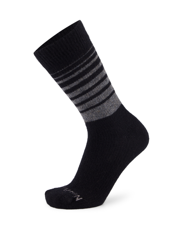Possum Fine-Knit Stripe Crew Socks