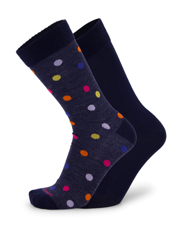 Merino Polka Dot Dress 2-Pack Socks