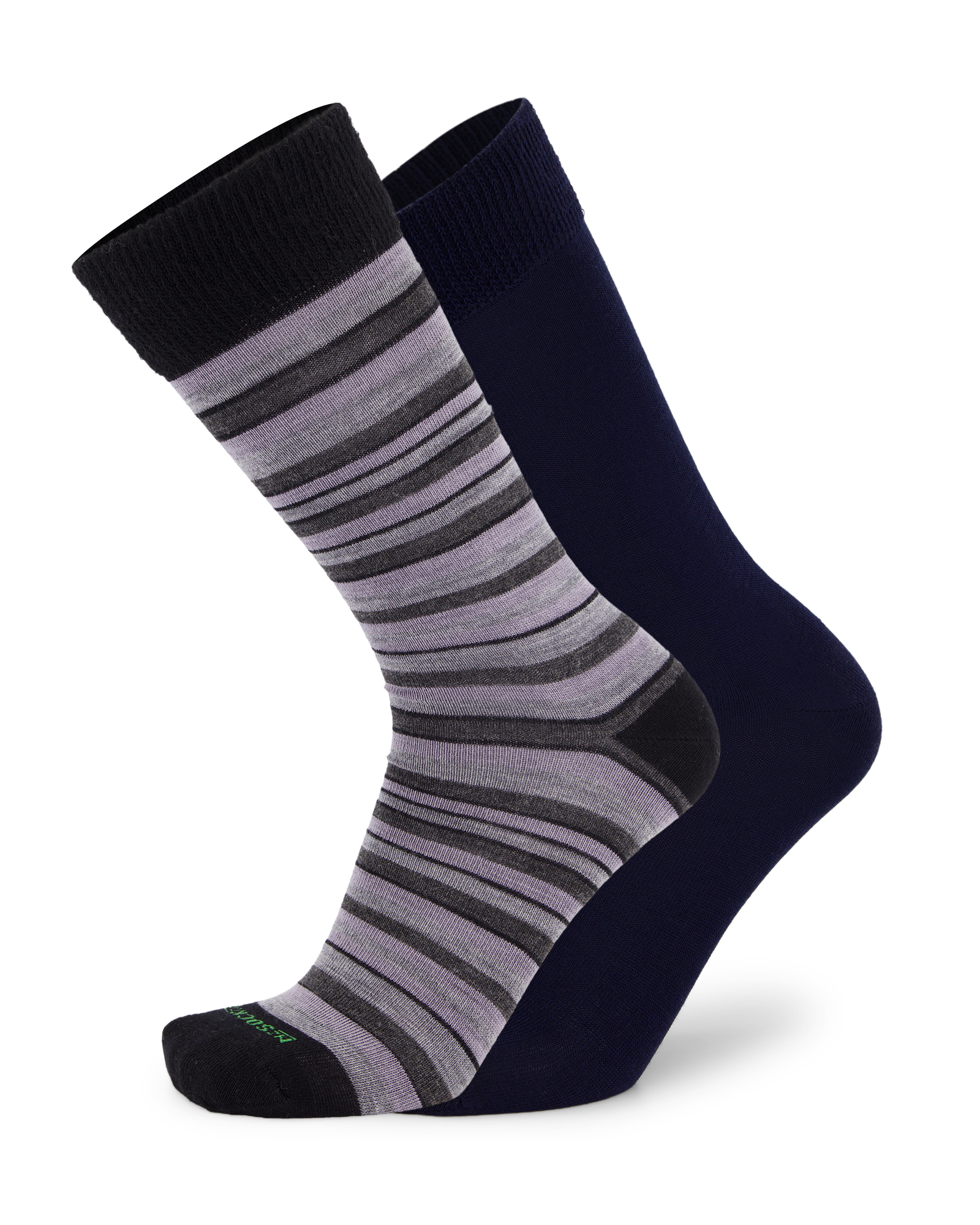 Merino Distinctive & Plain Dress 2-Pack Socks