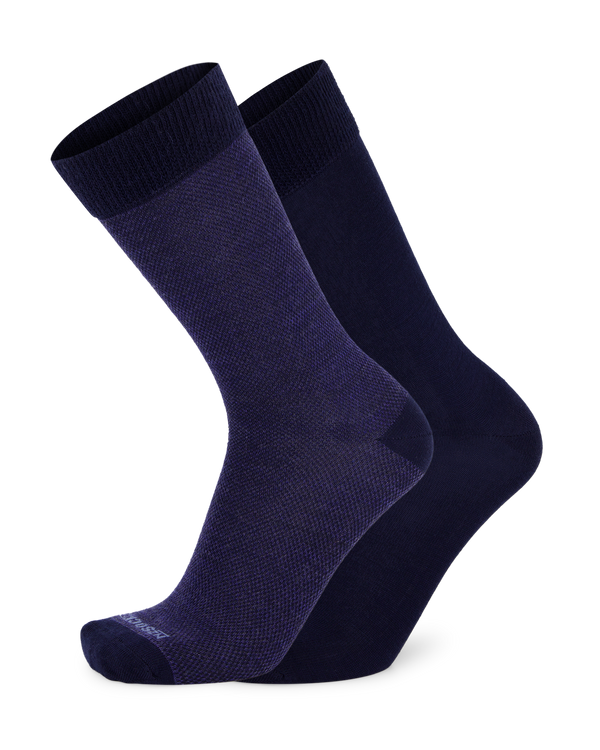 Merino Contrast & Plain 2-Pack Socks