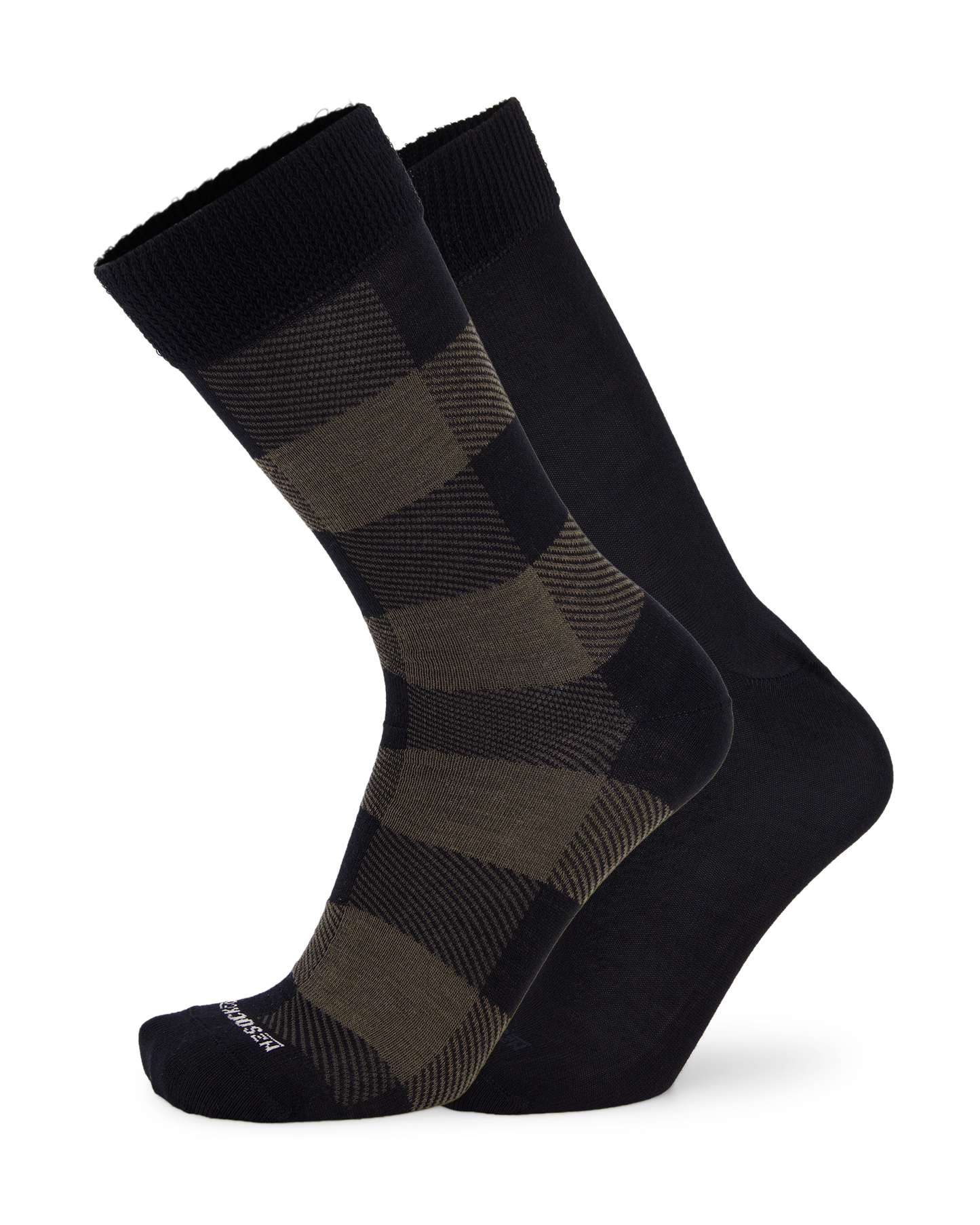 Merino Check & Plain 2-Pack Socks