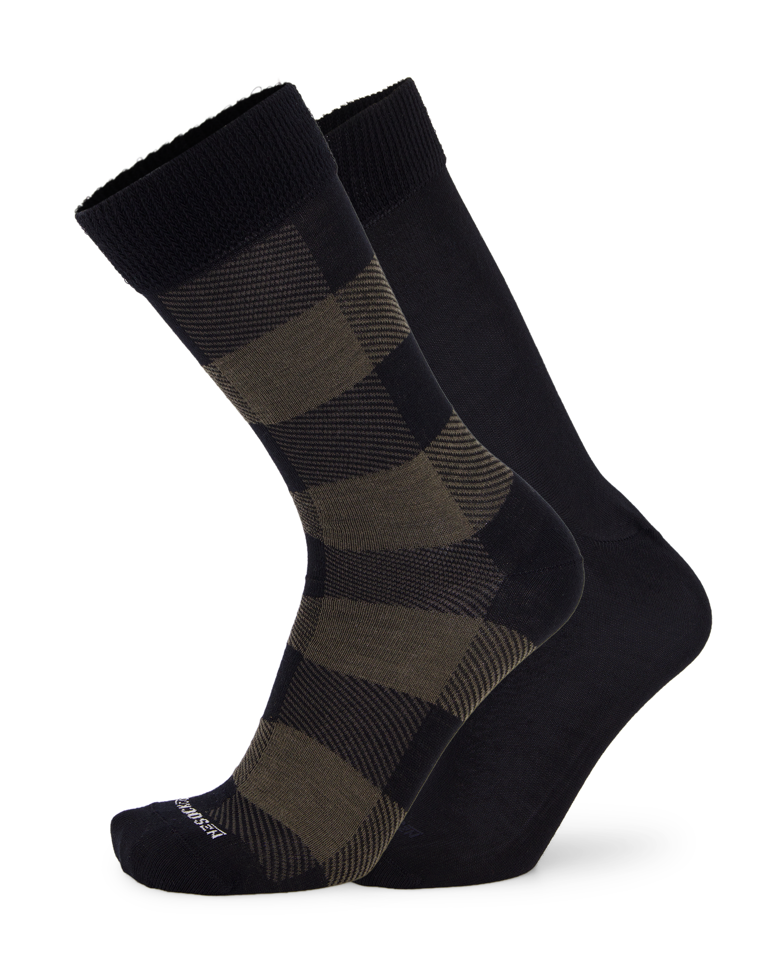 Merino Check & Plain 2-Pack Socks