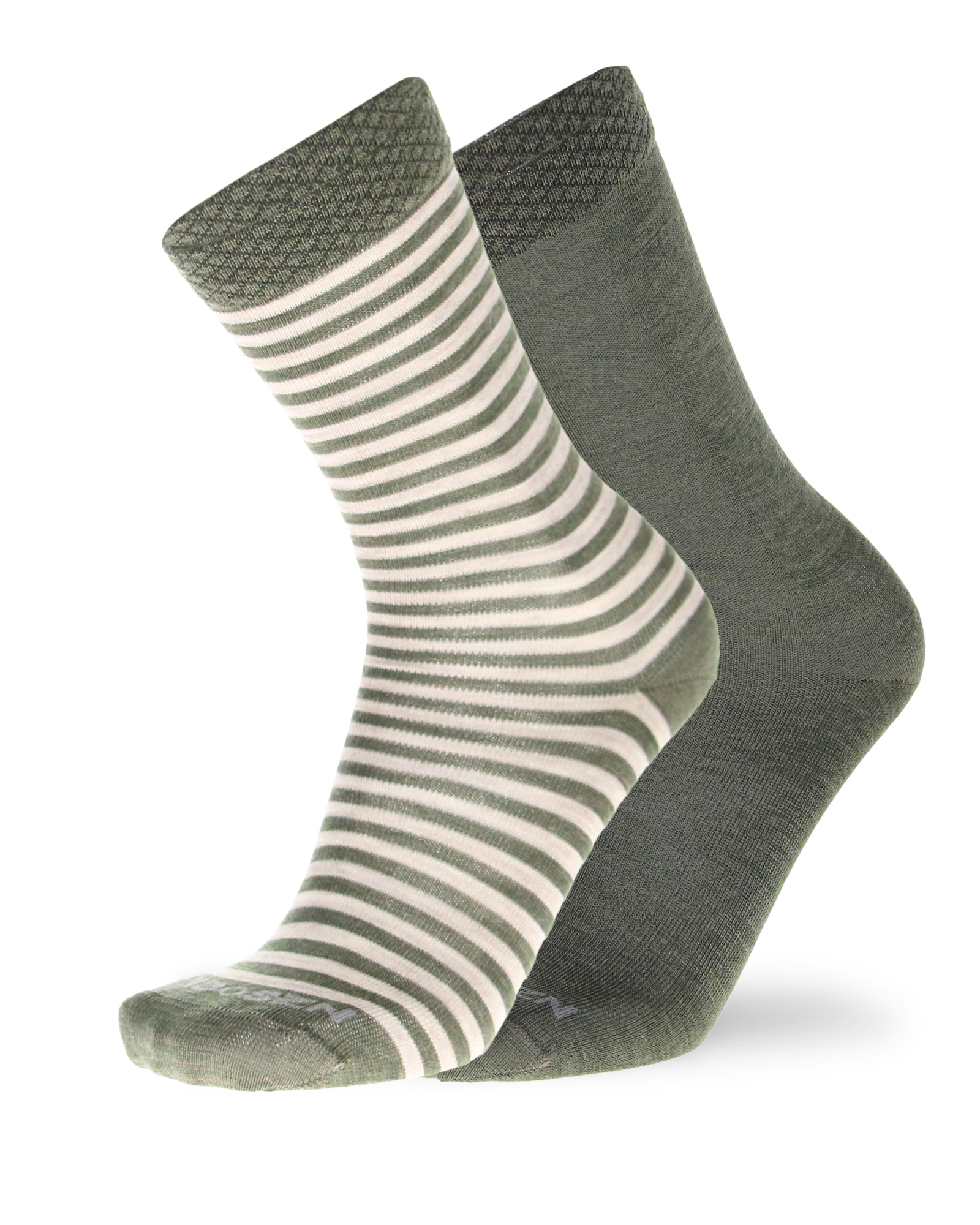 Merino Stripe & Plain 2-Pack Socks