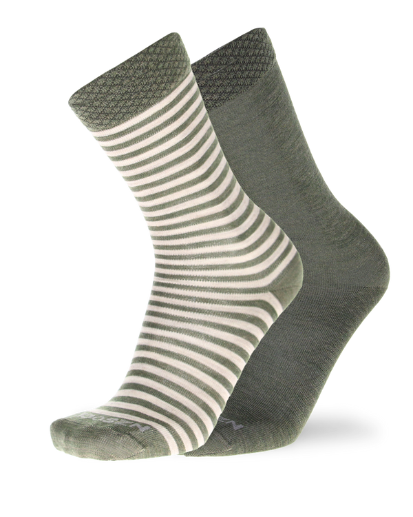 Merino Stripe & Plain 2-Pack Socks