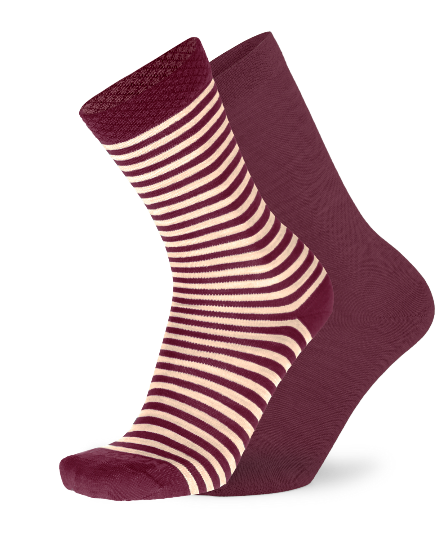 Merino Stripe & Plain 2-Pack Socks