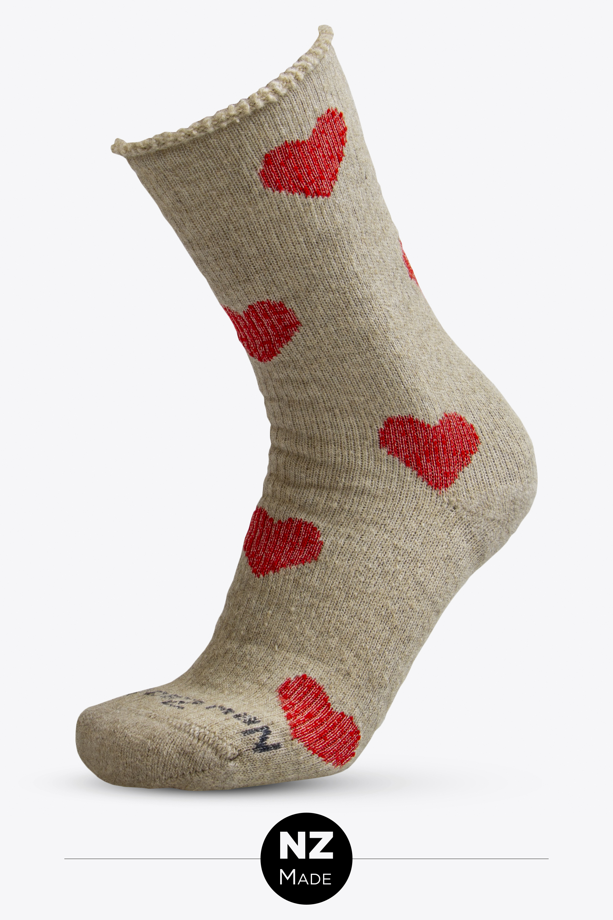 Possum Hearts - natural/ red